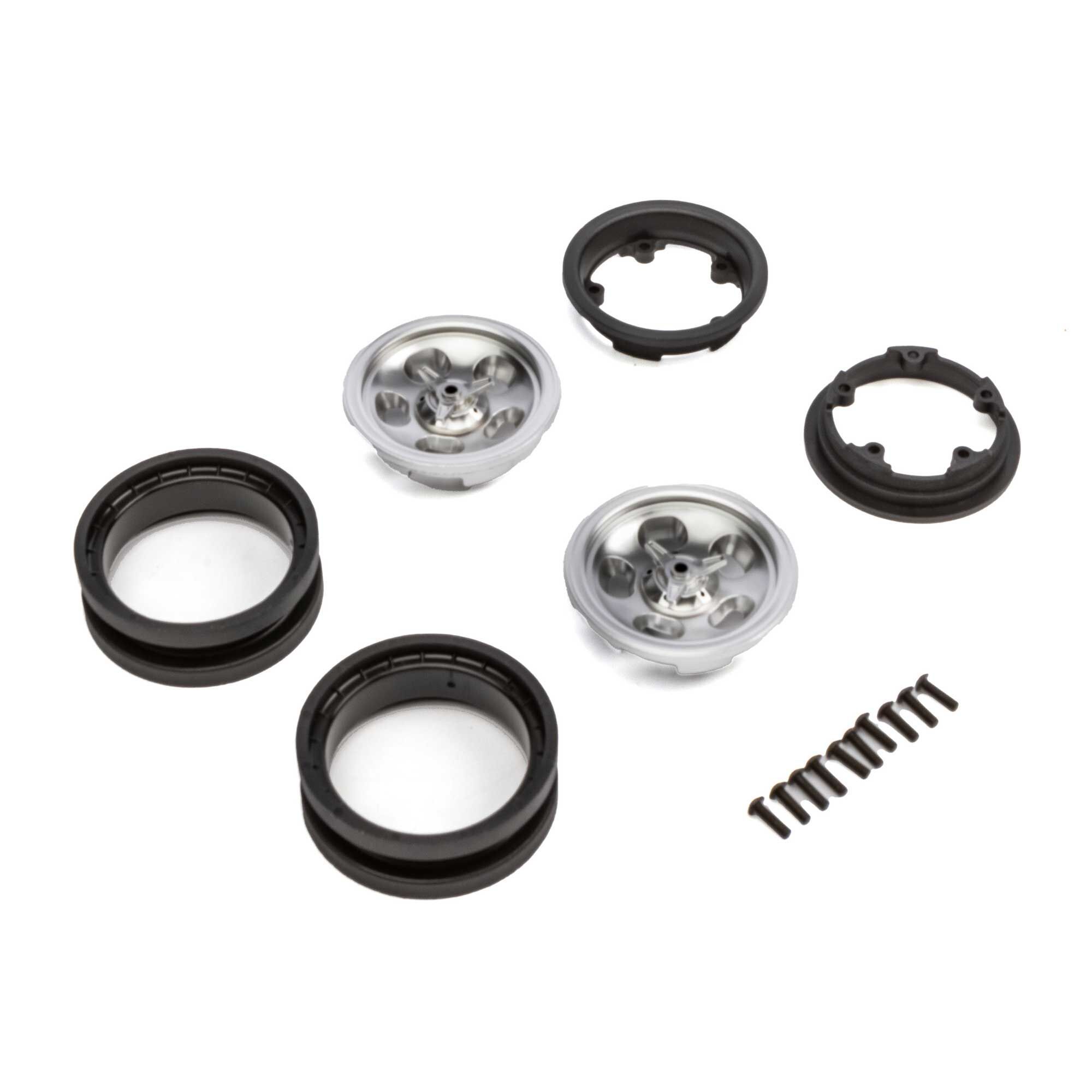 Axial 1.9 Retro Slot Beadlock Wheels, Satin (2) (Z-AXI43013)