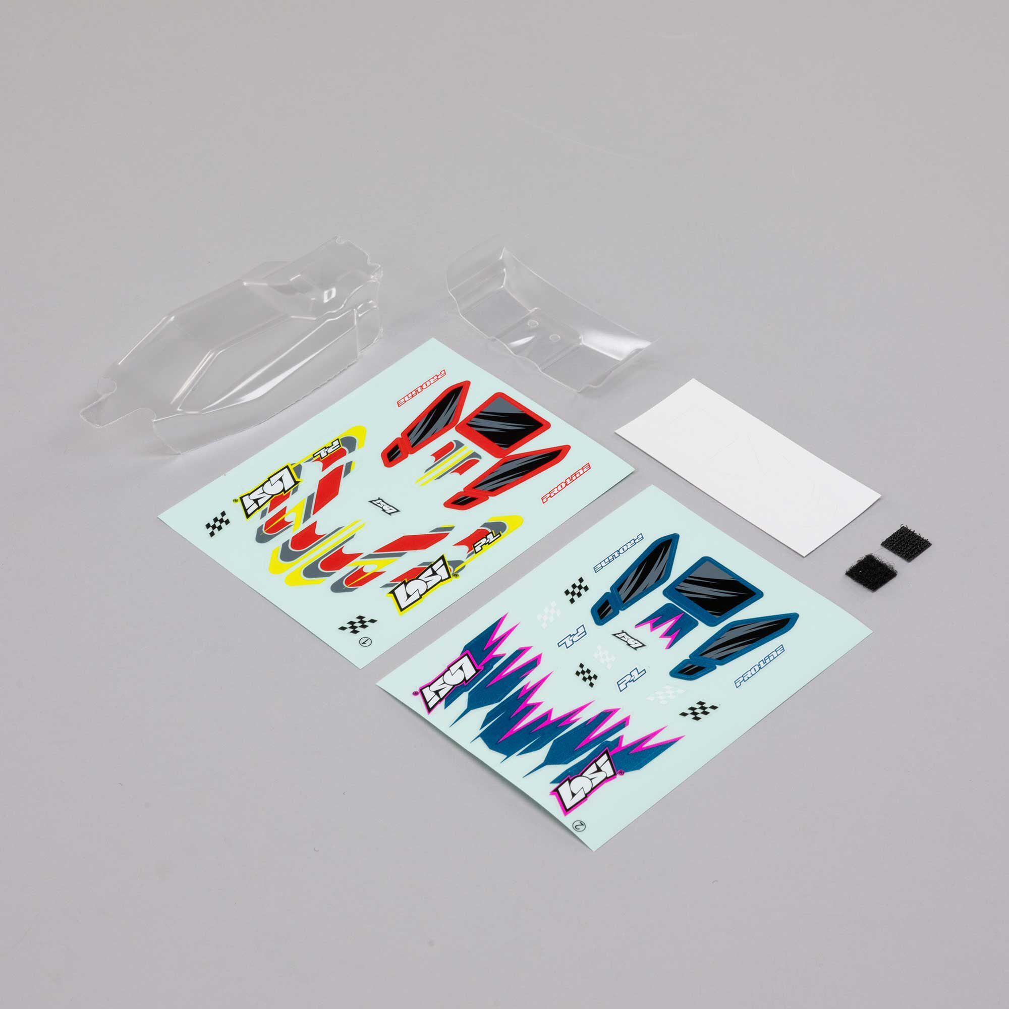 Losi Body &amp; Wing, Clear: Micro-B (Z-LOS-1771)