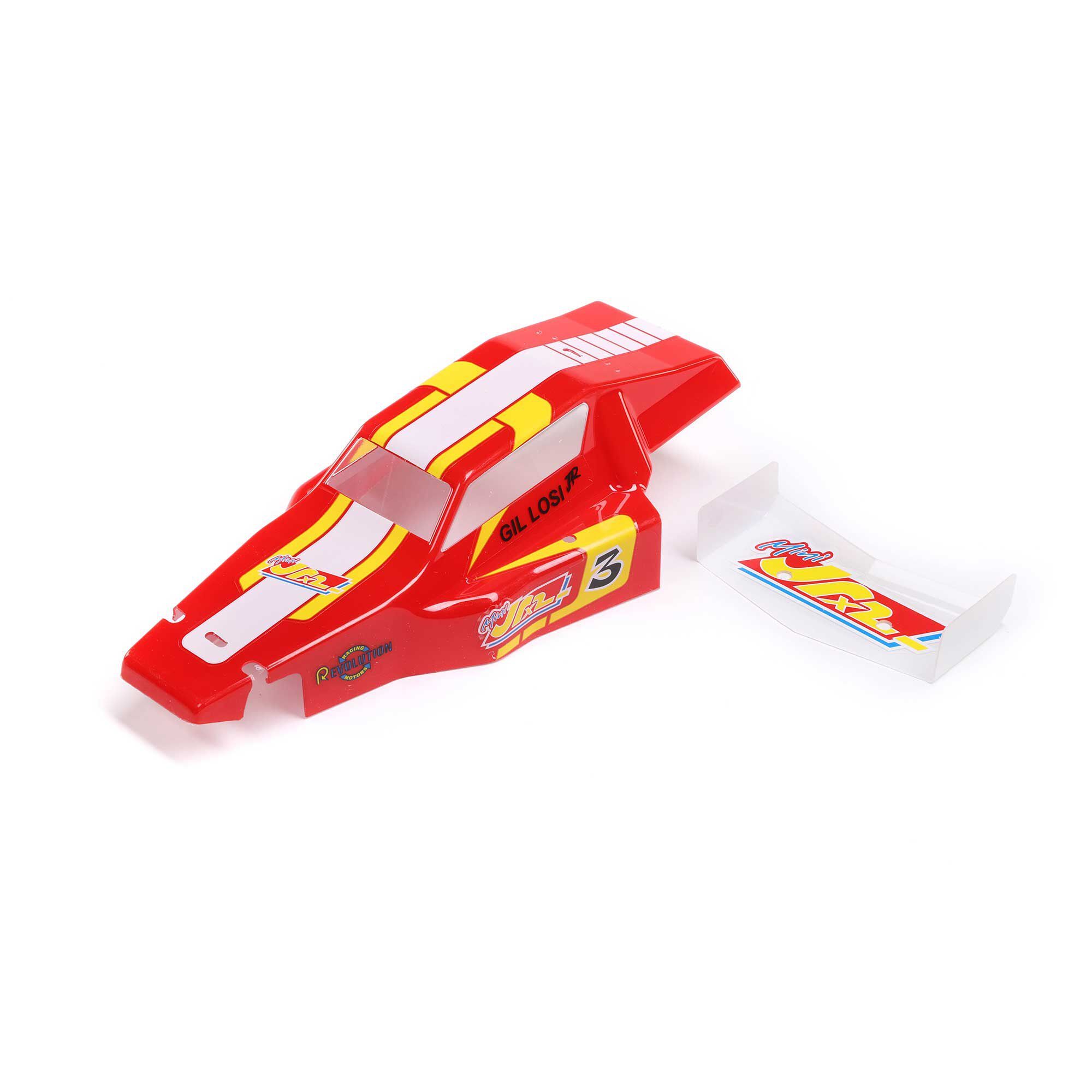 Losi Body &amp; Wing, Red: Mini JRX2 (Z-LOS210026)