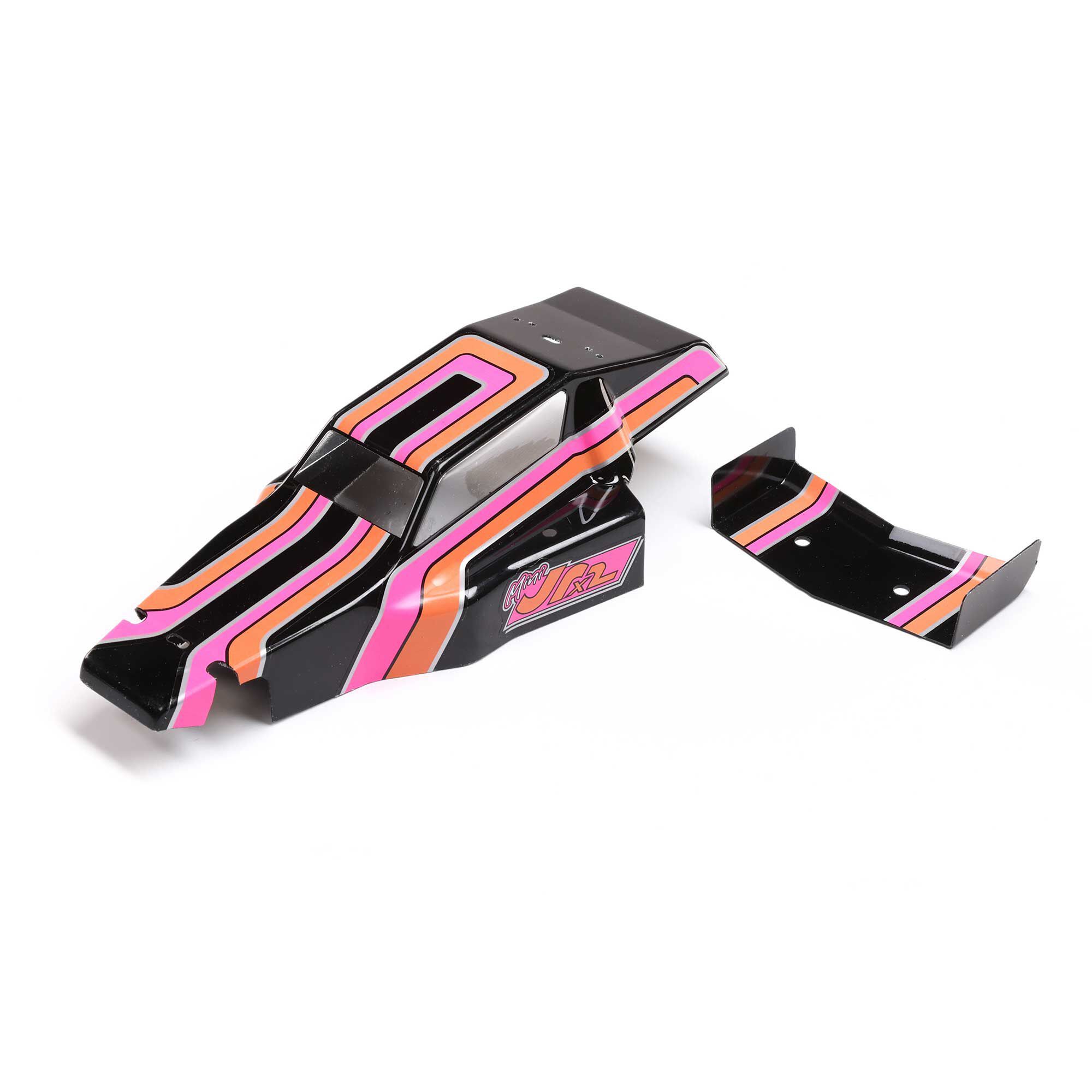 Losi Body &amp; Wing, Black: Mini JRX2 (Z-LOS210027)