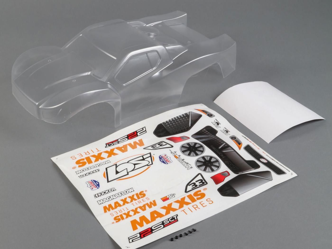 Losi Body Set, Clear: 22S SCT (Z-LOS230056)