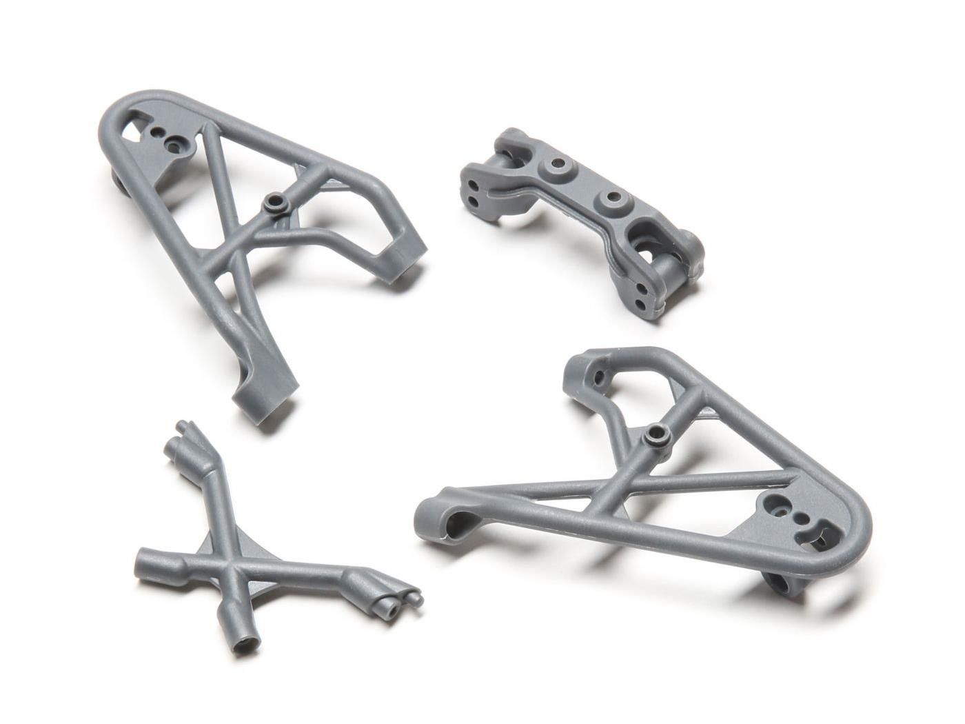 Losi Fr Shk Tower/Brace &amp; Camber Link Mnt,Grey:Rock Rey (Z-LOS231039)
