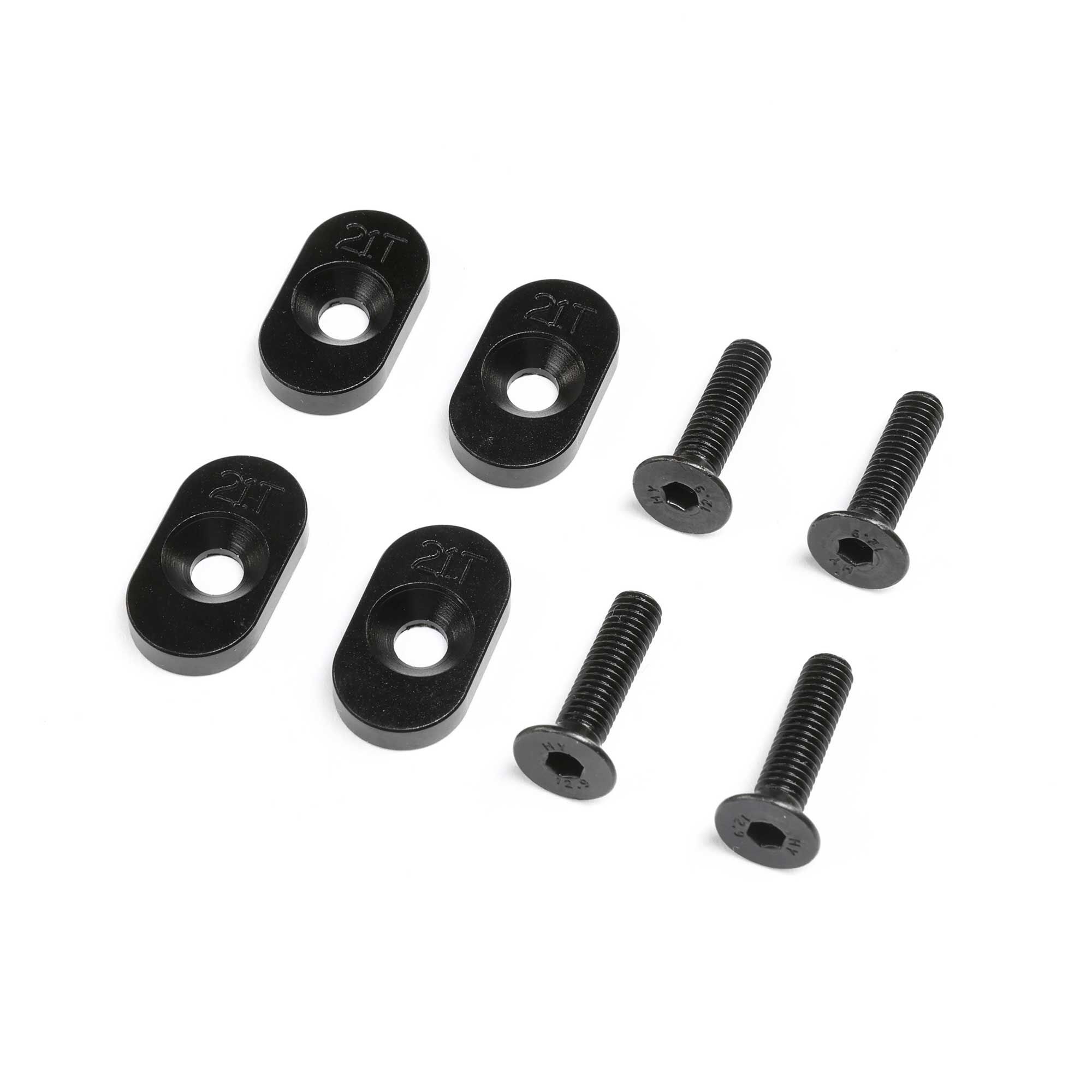 Losi EngineMountInsert &amp; Screws 21T, Black(4): DBXL 2.0 (Z-LOS232139)
