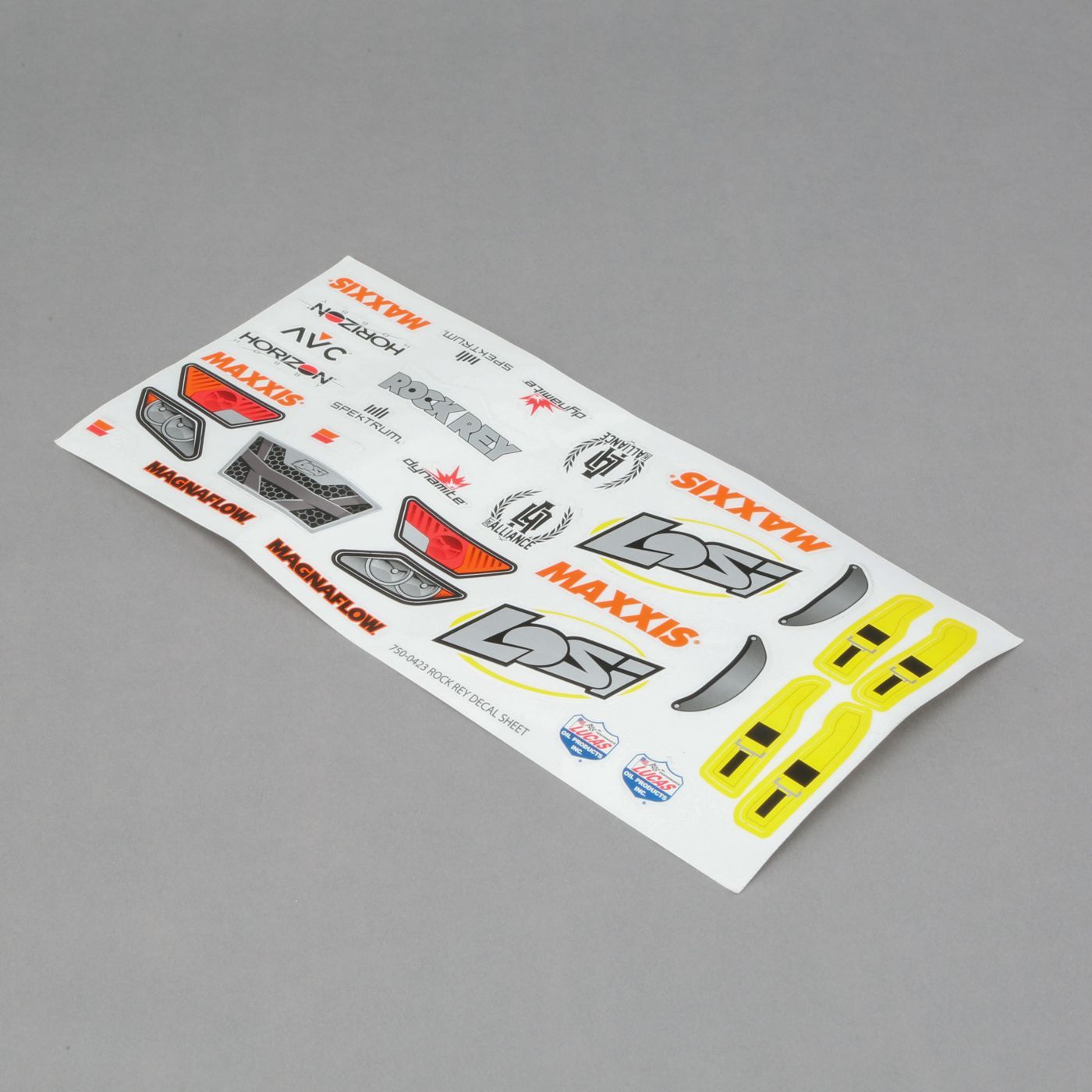 Losi Flrsnt YellowDecalSheet:Rock Rey (Z-LOS239001)