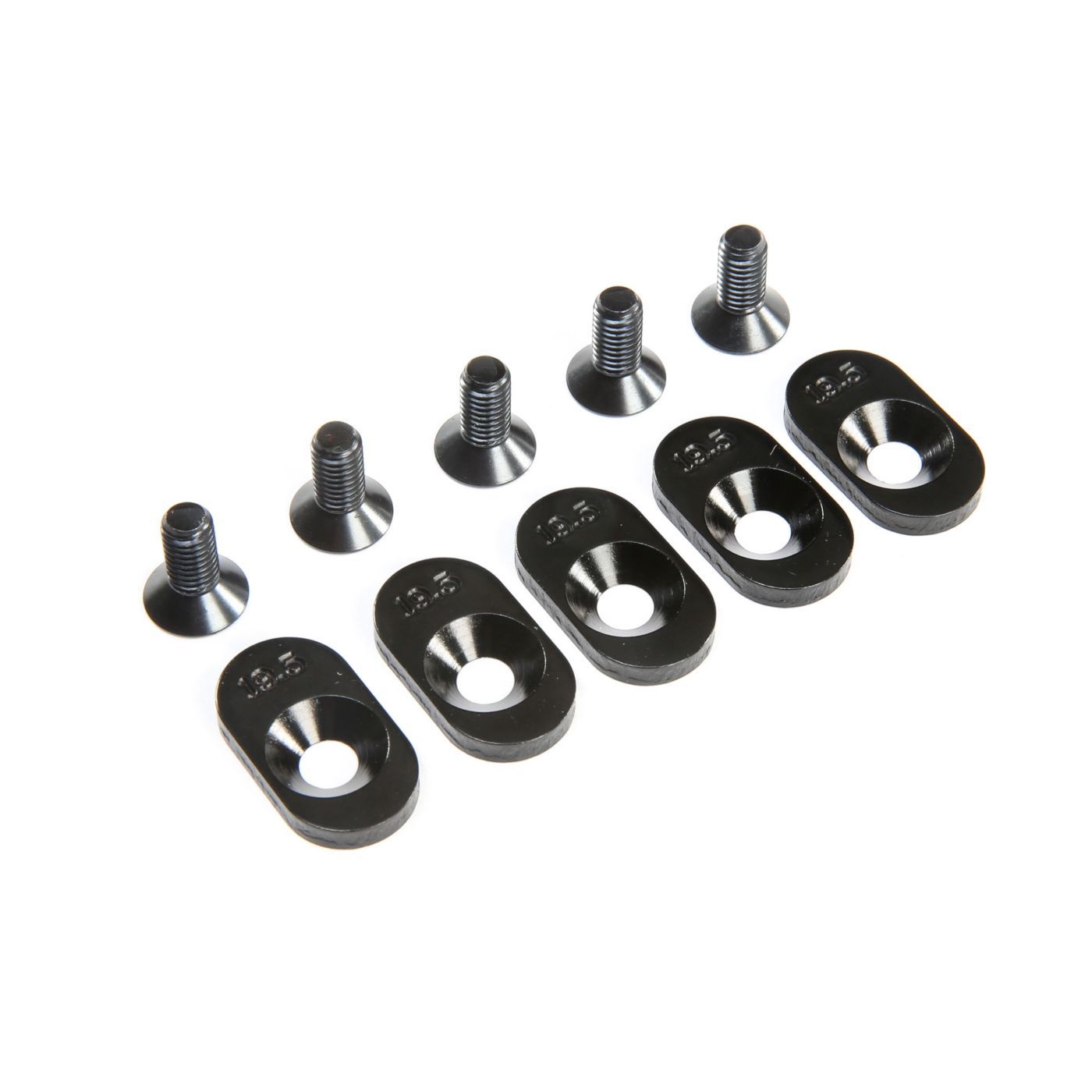 Losi EngineMntInsert&amp;Screws, BLK, 19.5T(5): 5ive-T 2.0 (Z-LOS252102)