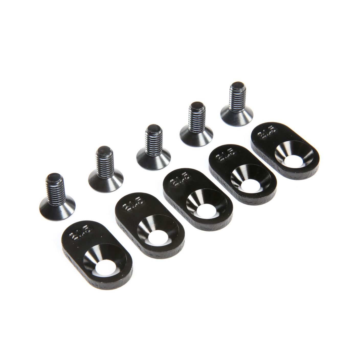 Losi EngineMntInsert&amp;Screws, BLK, 21.5T(5): 5ive-T 2.0 (Z-LOS252106)