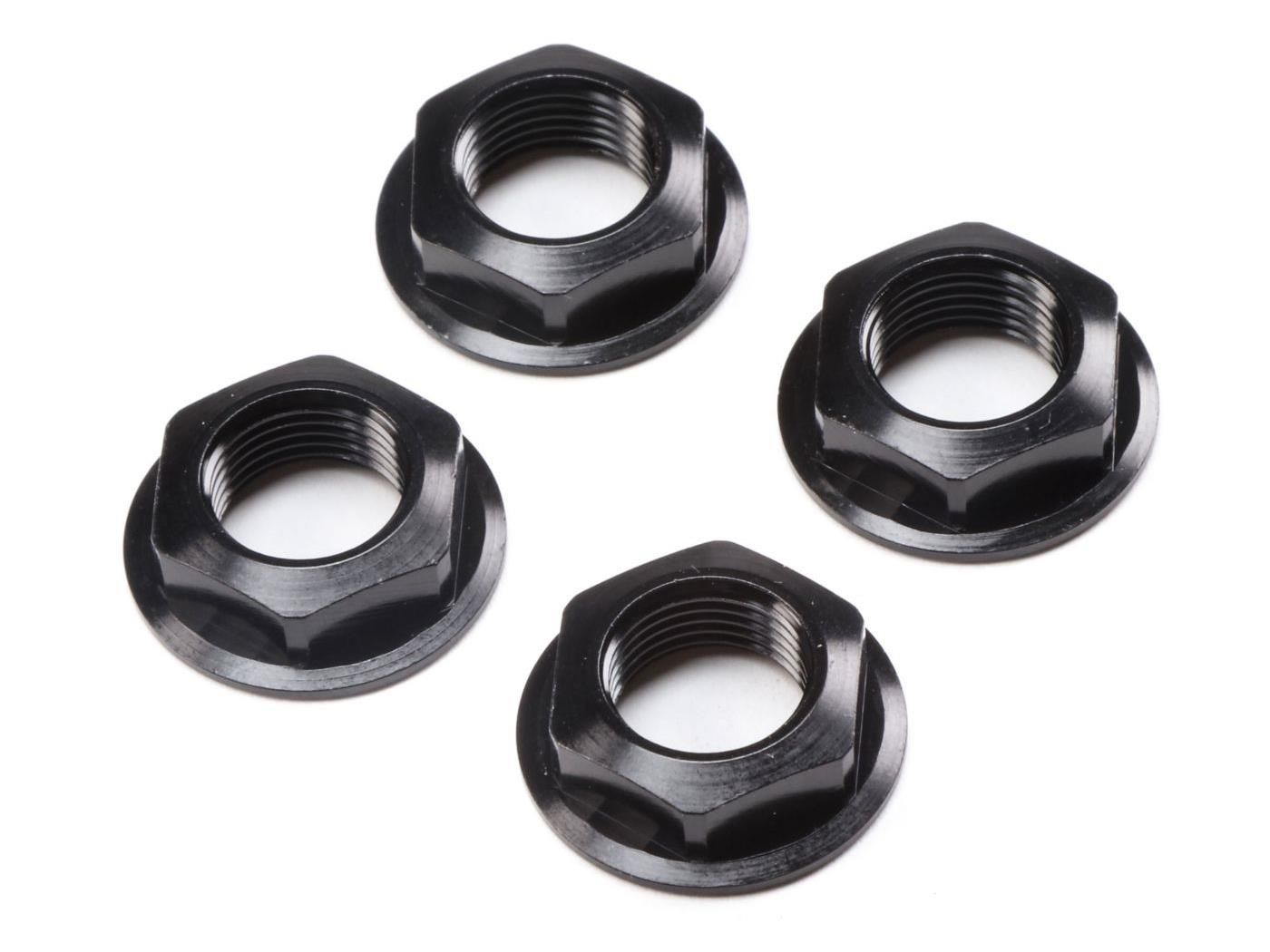 Losi 17mm Flanged Wheel Nut, Black (4): Super Rock Rey (Z-LOS252112)