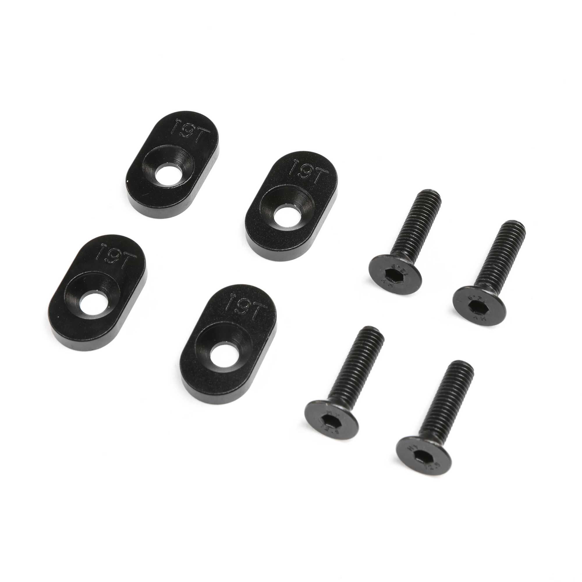 Losi EngineMountInsert &amp; Screws 19T, Black(4): DBXL 2.0 (Z-LOS252137)