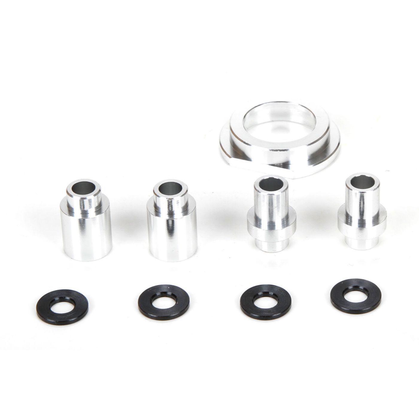 Losi Engine Mount Spacer &amp; Clutch Mount, AL, Slvr: MTXL (Z-LOS256008)