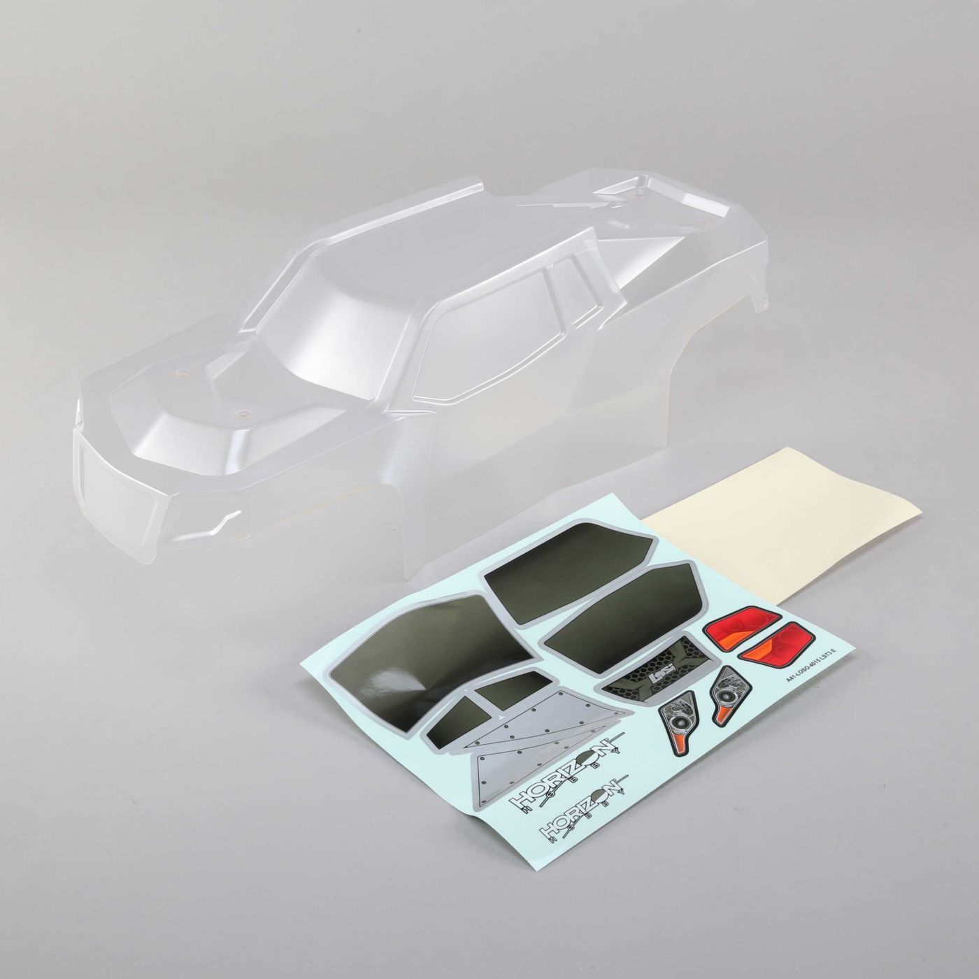 Losi Body Set w/window mask, Clear: LST 3XL-E (Z-LOS340000)