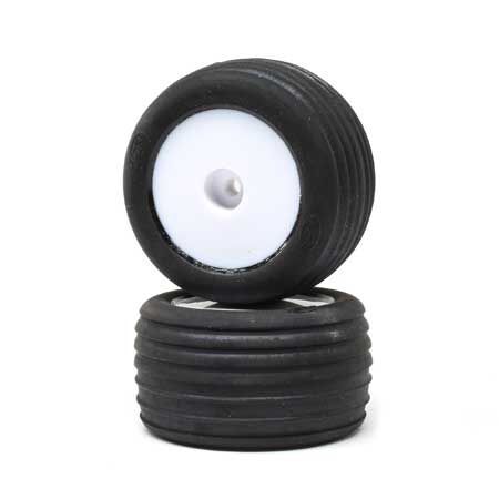 Losi Directional Tires, FR, Mntd, Wht (2): Mini-T 2.0 (Z-LOS41014)