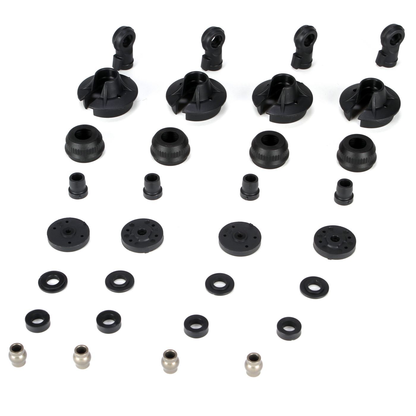 Losi Shock Plastics &amp; Balls (4): 5IVE-T, MINI WRC (Z-LOSB2855)