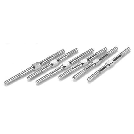 Losi Front/Rear Steering Turnbuckle Set (6): 10-T (Z-LOSB4003)