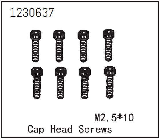 Absima Cap Head Screw M2.5*12 (8) ( AB 1230637)