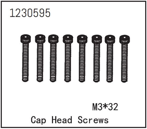 Absima Cap Head Screw M3*32 (8) ( AB 1230595)