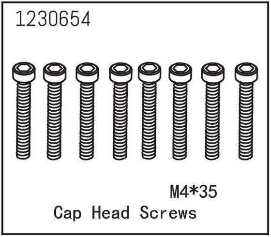 Absima Cap Head Screws M4*35 (8) ( AB 1230654)