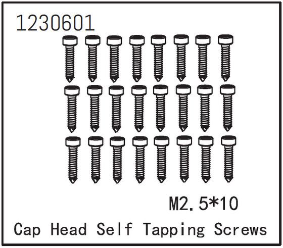 Absima Self-Tapping Cap Screw M2.5*12 (24) ( AB 1230601)