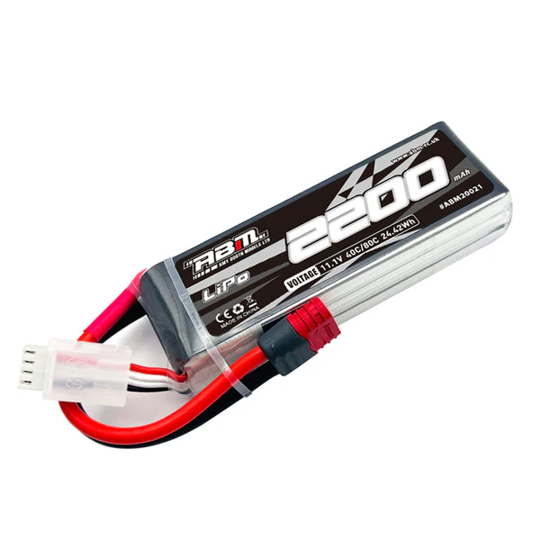 ABM-RC 2200mah Lipo 3S 11.1v 40C T/Deans Connector ( AB M20021)