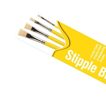 Humbrol Stipple Brush Pack Natural Hair 3,5,7,10 (AG4306)