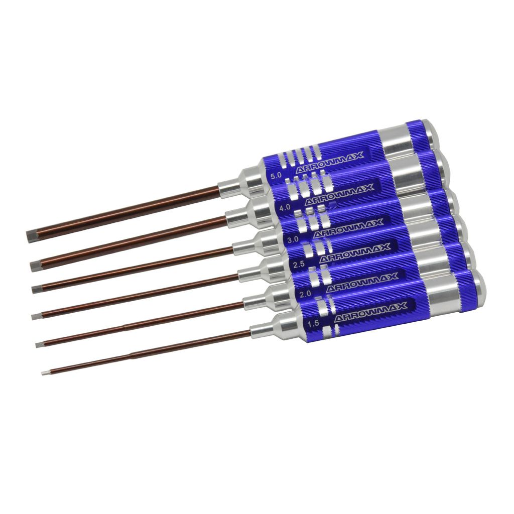 Arrowmax Allen Wrenches 1.5-2.0-2.5-3.0-4-5.0x120mm - 6 Pcs (AM110992)
