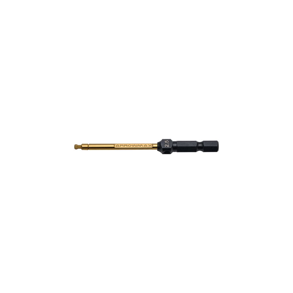 Arrowmax Ball Driver Hex Wrench 2.5 x 80mm Power Tip Only (AM522125)