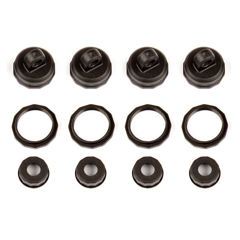 Team Associated Reflex 14B/14T Shock Caps &amp; Collars (AS21536)