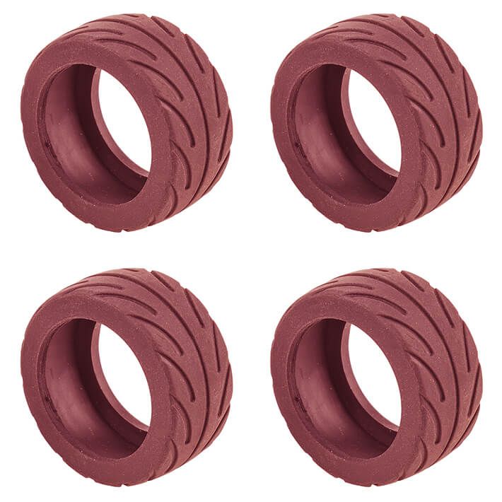 Team Associated Nano Sport Radial Tyres Red (4) (AS21609)