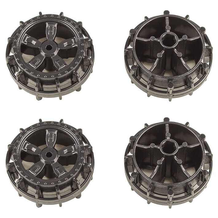 Team Associated Nano Sport Wheels Black (4) (AS21612)
