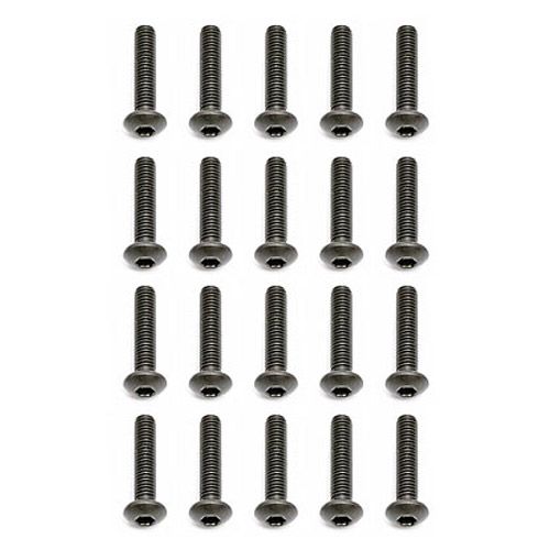 Team Associated M3 X 14 Button Head Hex Screws (10) (AS25187)