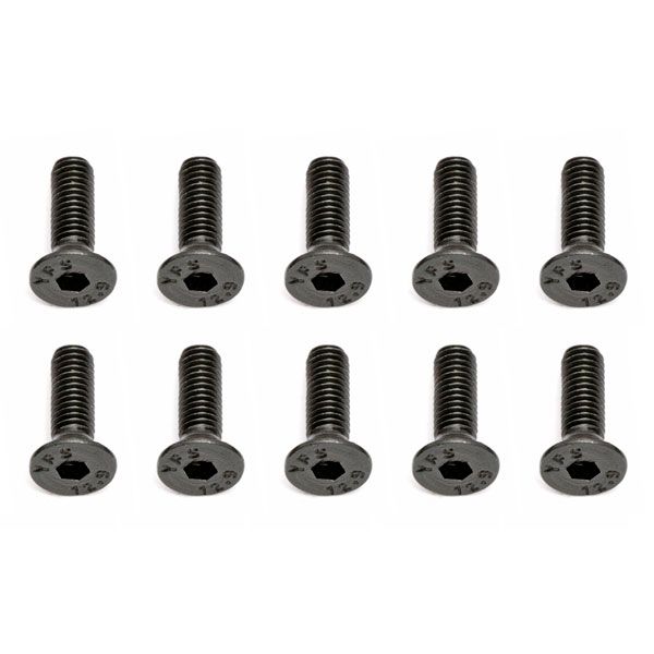 Team Associated M3 X 10 Flat Head Hex Screw (10) (AS25202)