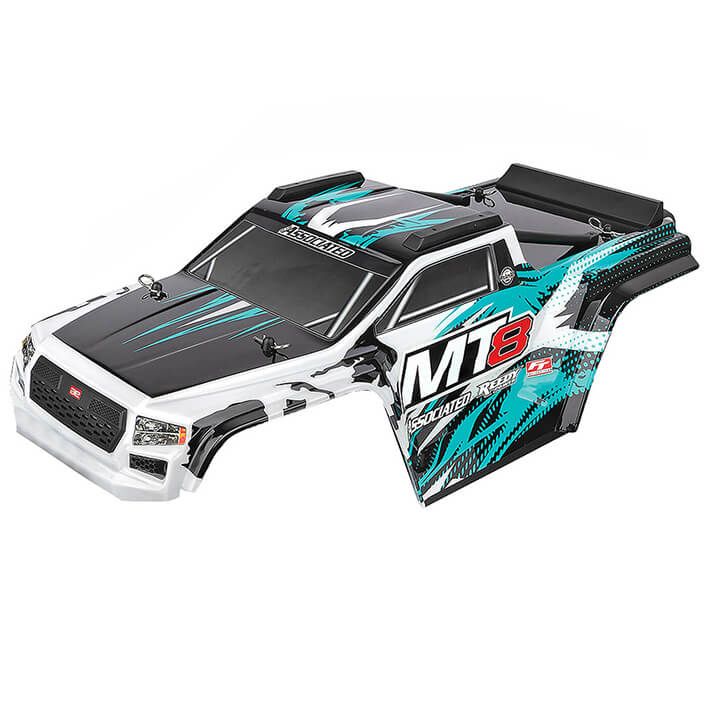 Team Associated Rival MT8 Body Set, Teal, Painted (AS25941)
