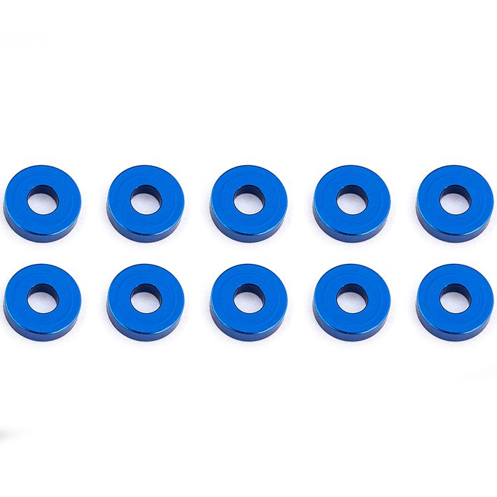 Team Associated Blue Aluminum Bulkhead Washers 7.8 X 2.0 mm (10) (AS31386)