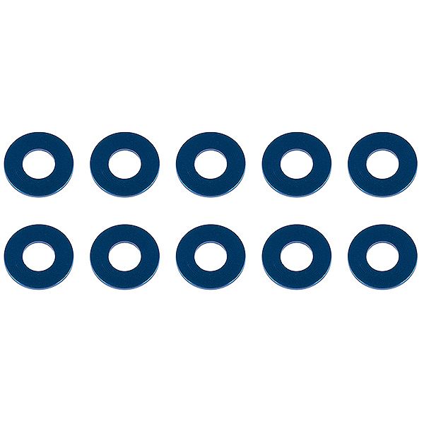 Team Associated Washers 7.8 X 3.5 X 0.5mm Blue Aluminium (10) (AS31387)