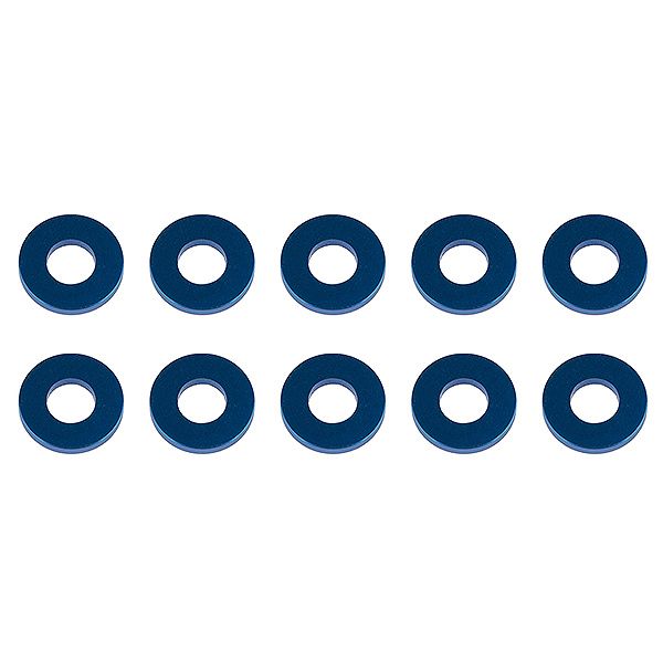 Team Associated Washers 7.8 X 3.5 X 1.0mm Blue Aluminium (10) (AS31388)