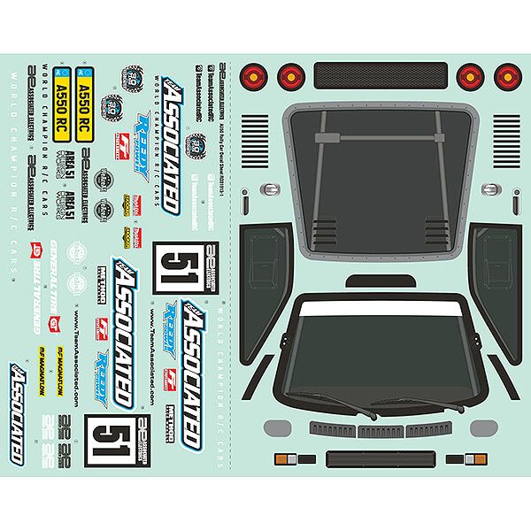 Team Associated Apex 2 Sport Rally A550 Decal Sheet (AS31913)