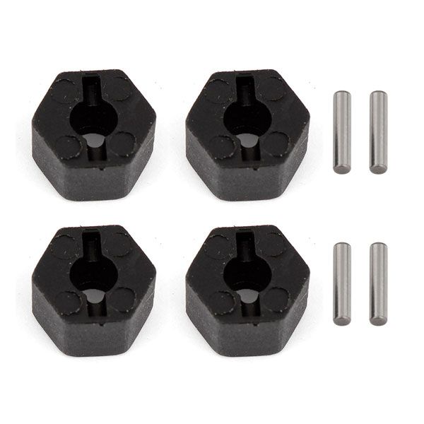 Team Associated CR12 Wheel Hexs &amp; Pins Set (AS41049)