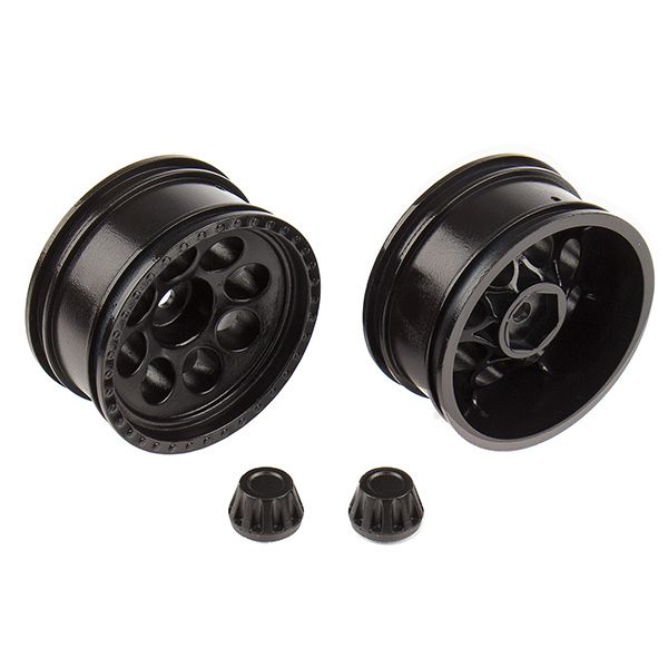 Team Associated CR12 Tioga Wheels (Black) (AS41085)