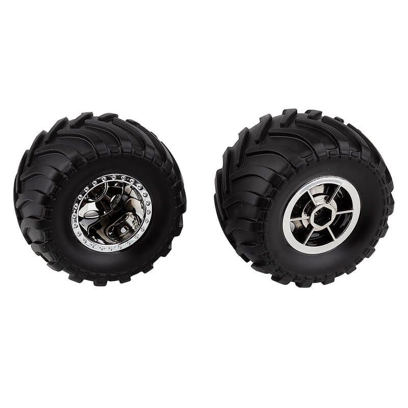 Team Associated MT12 Wheels / Tyres Chrome (Pr) (AS41104)