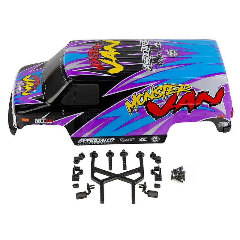 Team Associated MT12 Monster Van Bodyshell Set Painted (AS41116)