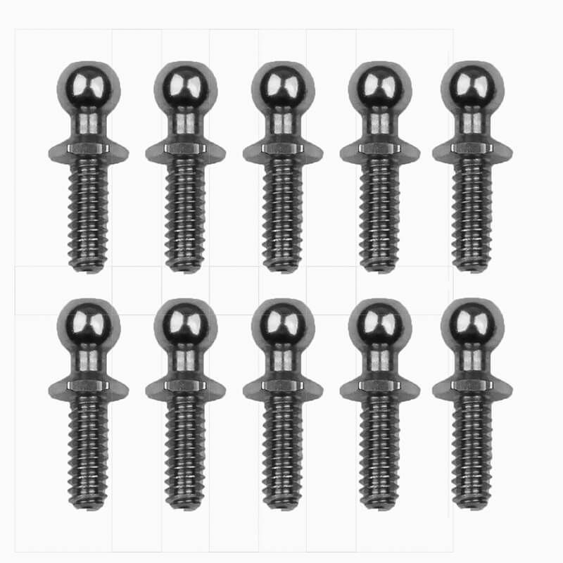 Team Associated RC10 Ballstud Set .30, Silver (AS6273)