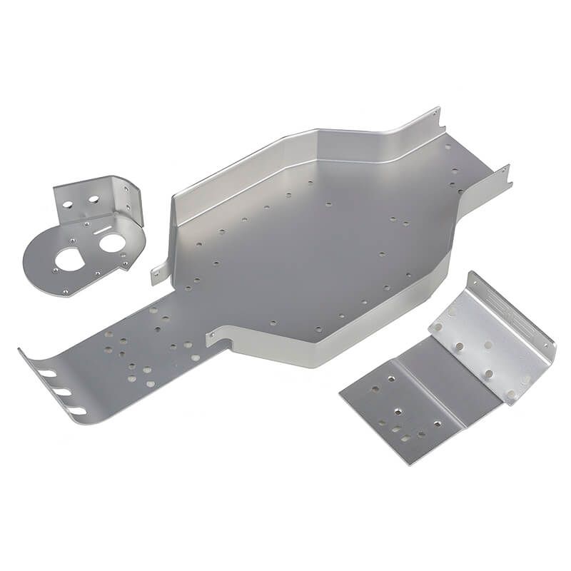 Team Associated RC10Cc Chassis /Nose Plate/Motor Mount Silver (AS6311)