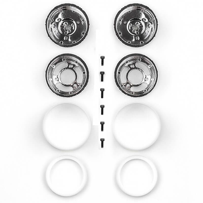 Team Associated Jay Halsey RC10 Rear Wheels, Chrome (AS6396)