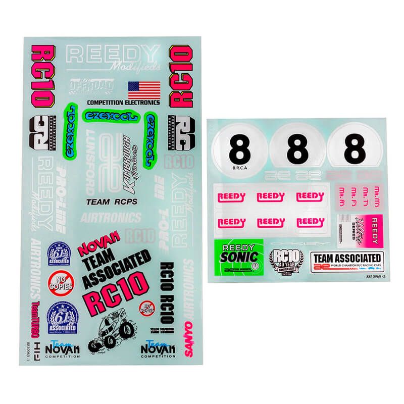 Team Associated RC10 Bk Decal Sheet (AS6757)