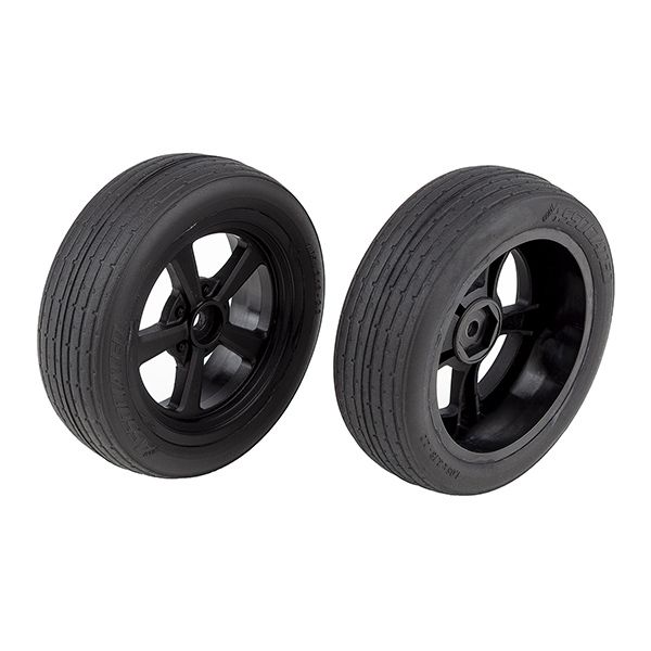 Team Associated DR10 Front Wheels With Drag Tyres (AS71073)