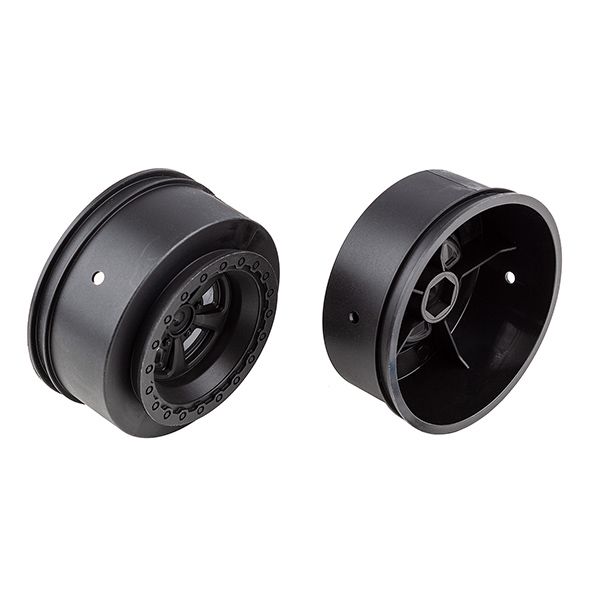 Team Associated DR10 Drag Rear Wheels Black (AS71078)