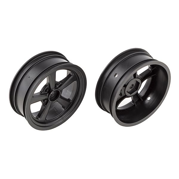 Team Associated DR10 Drag Front Wheels Black (AS71079)