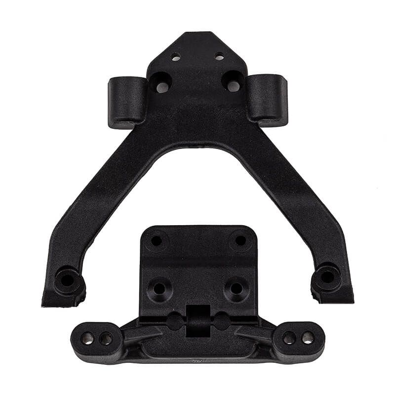 Team Associated RC10B6.4/T6.4 Fr Top Plate &amp; Mount Angled (AS71182)