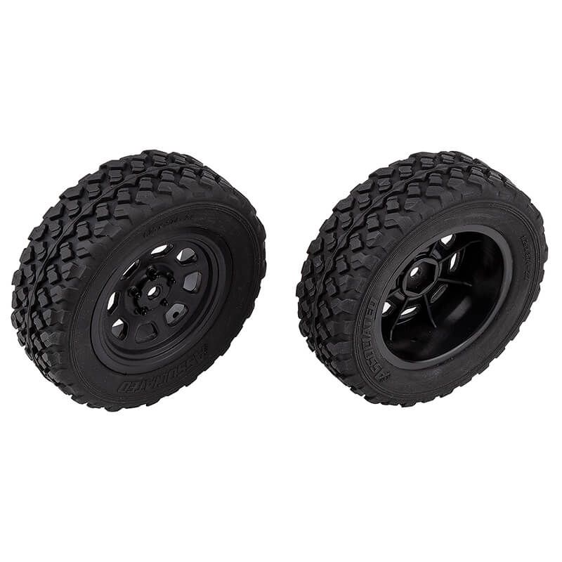 Team Associated Pro2 Lt10Sw Front Wheels &amp; Tyres Mounted (AS72113)