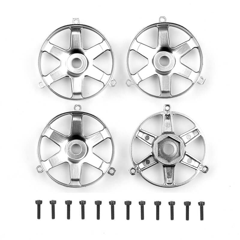 Team Associated DC10 FT Adj. Wheel Face Plate, Silver (4) (AS72247)