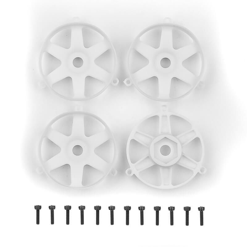 Team Associated DC10 FT Adj. Wheel Face Plate, White (4) (AS72248)